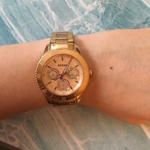 Rose gold Stella fossil watch